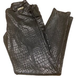 Sara Boo Woman’s XL Black Crocodile Textured Pants